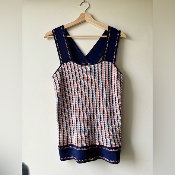 T TAHARI | Square Neck Ottoma Sleeveless Sweater Top | L - Picture 7 of 8